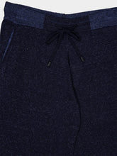 Piacenza 1733 Navy Blue Silk and Linen Wide-Leg Trousers