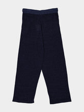 Piacenza 1733 Navy Blue Silk and Linen Wide-Leg Trousers