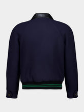 Marni Deep Blue Wool Crêpe Bomber Jacket