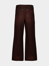 Marni Cacao Canvas Pants with Logo Flag Patch