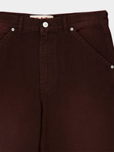 Marni Cacao Canvas Pants with Logo Flag Patch