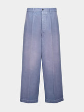 Marni Sky Blue Pleated Wide-Leg Trousers