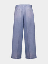 Marni Sky Blue Pleated Wide-Leg Trousers