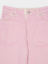 Marni Pink Gummy Logo Patch Straight-Leg Jeans
