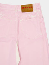 Marni Pink Gummy Logo Patch Straight-Leg Jeans