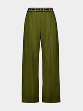Marni Dusty Olive Tropical Wool Straight-Leg Trousers