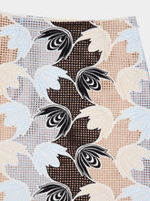 Marni Blue and Black Broderie Anglaise Floral Midi Skirt