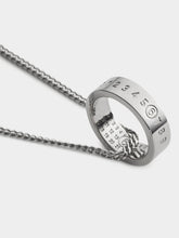 MM6 Maison Margiela Silver Numeric Engraved Pendant Necklace