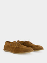 Officine Creative Cubano Love 001 Brown Suede Boat Shoes