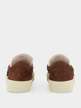 Tom Ford Walnut and Cream Perforated Suede Jude Slip-On Sneaker