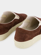 Tom Ford Walnut and Cream Perforated Suede Jude Slip-On Sneaker