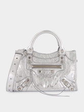 Balenciaga Mini Le City Bag in Silver Leather
