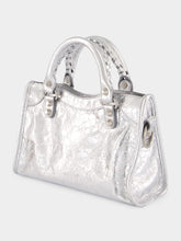 Balenciaga Mini Le City Bag in Silver Leather