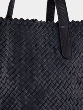 Dragon Diffusion Dark Blue Woven Leather Shoulder Bag