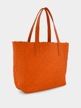 Dragon Diffusion Orange Woven Leather Shoulder Bag