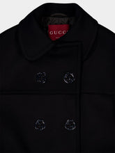 Gucci Black Batavia Wool Double-Breasted Coat