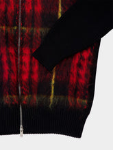 Alexander McQueen Tartan Zipped Knitted Cardigan