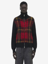 Alexander McQueen Tartan Zipped Knitted Cardigan