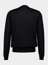 McQueen Inverted Skull Black Crew Neck Jumper