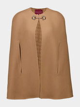 Gucci Light Brown Wool Cashmere Cape