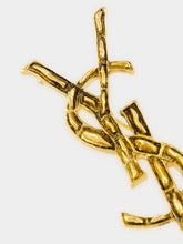 Saint Laurent Gold Cassandre Crocodile Brooch