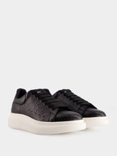 Alexander McQueen Black Grainy Leather Oversized Sneakers