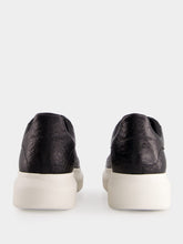 Alexander McQueen Black Grainy Leather Oversized Sneakers