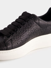 Alexander McQueen Black Grainy Leather Oversized Sneakers