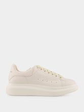 Alexander McQueen Oversized White Grain Texture Leather Sneakers