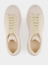 Alexander McQueen Oversized White Grain Texture Leather Sneakers