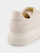Alexander McQueen Oversized White Grain Texture Leather Sneakers