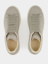 Alexander McQueen Cool Grey Grain Leather Low-Top Sneakers