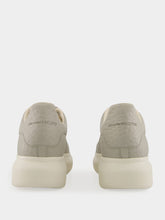Alexander McQueen Cool Grey Grain Leather Low-Top Sneakers