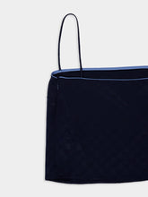 Gucci Dark Blue GG Satin Strappy Top