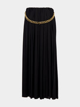 Balenciaga Black Pleated Skirt with Chain Detail