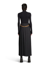 Balenciaga Black Pleated Skirt with Chain Detail