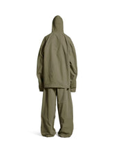 Balenciaga Olive Green Hooded Zip-Up Jacket