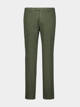 Boglioli Olive Green Classic Fit Trousers