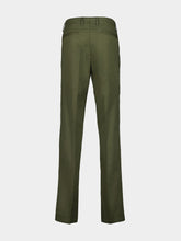 Boglioli Khaki Green Regular Fit Cotton Trousers