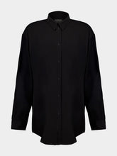Balenciaga Black Crinkled Fluid Shirt