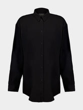 Balenciaga Black Crinkled Fluid Shirt