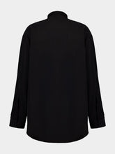 Balenciaga Black Crinkled Fluid Shirt