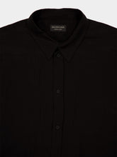 Balenciaga Black Crinkled Fluid Shirt