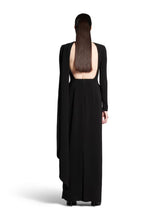 Balenciaga Black Cape Gown in Stretch Crepe