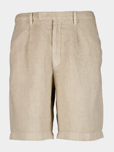 Boglioli Beige Linen Tailored Shorts