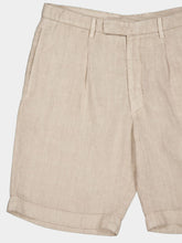 Boglioli Beige Linen Tailored Shorts