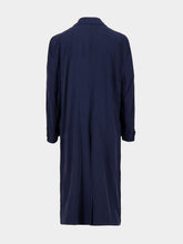 Balenciaga Navy Blue Fluid Double-Breasted Coat