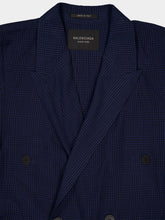 Balenciaga Navy Blue Fluid Double-Breasted Coat