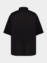 Balenciaga Black Logo-Embroidered Shirt