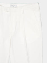 Boglioli White Cotton Straight Fit Trousers